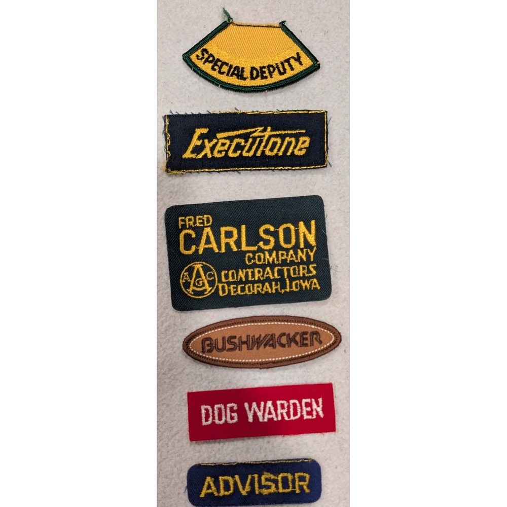 Vintage Patch Lot Special Deputy Dog Warden Fred Carlson Executone Bushwacker